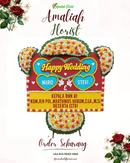 Papan Bunga Pernikahan Tanduk